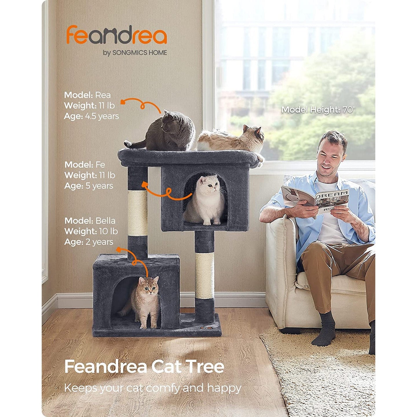 Cat Condo - Particle Board - Light Grey