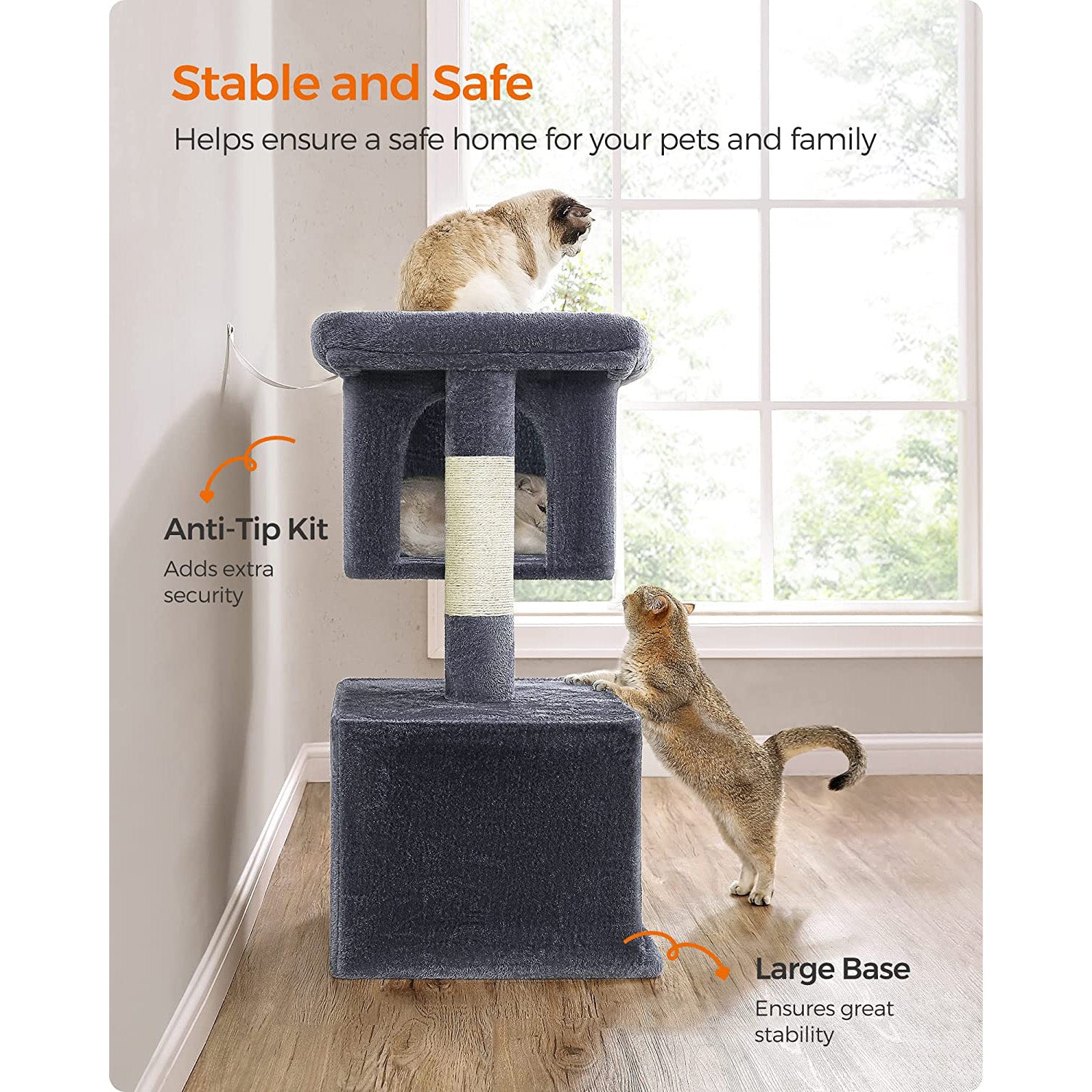 Cat Condo - Particle Board - Light Grey