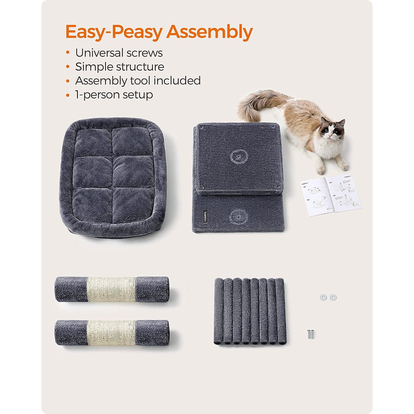 Cat Condo - Particle Board - Light Grey