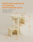 Cat Tree - Wood - Beige - Tall with Scratching Posts and Condos
