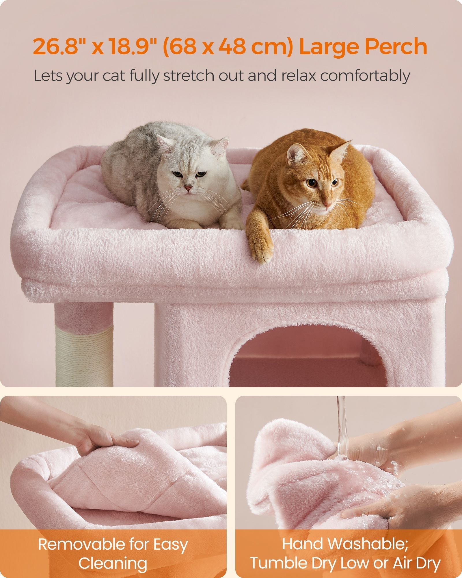 Cat Tree - Jelly Pink - Medium Density Fiberboard and Sisal