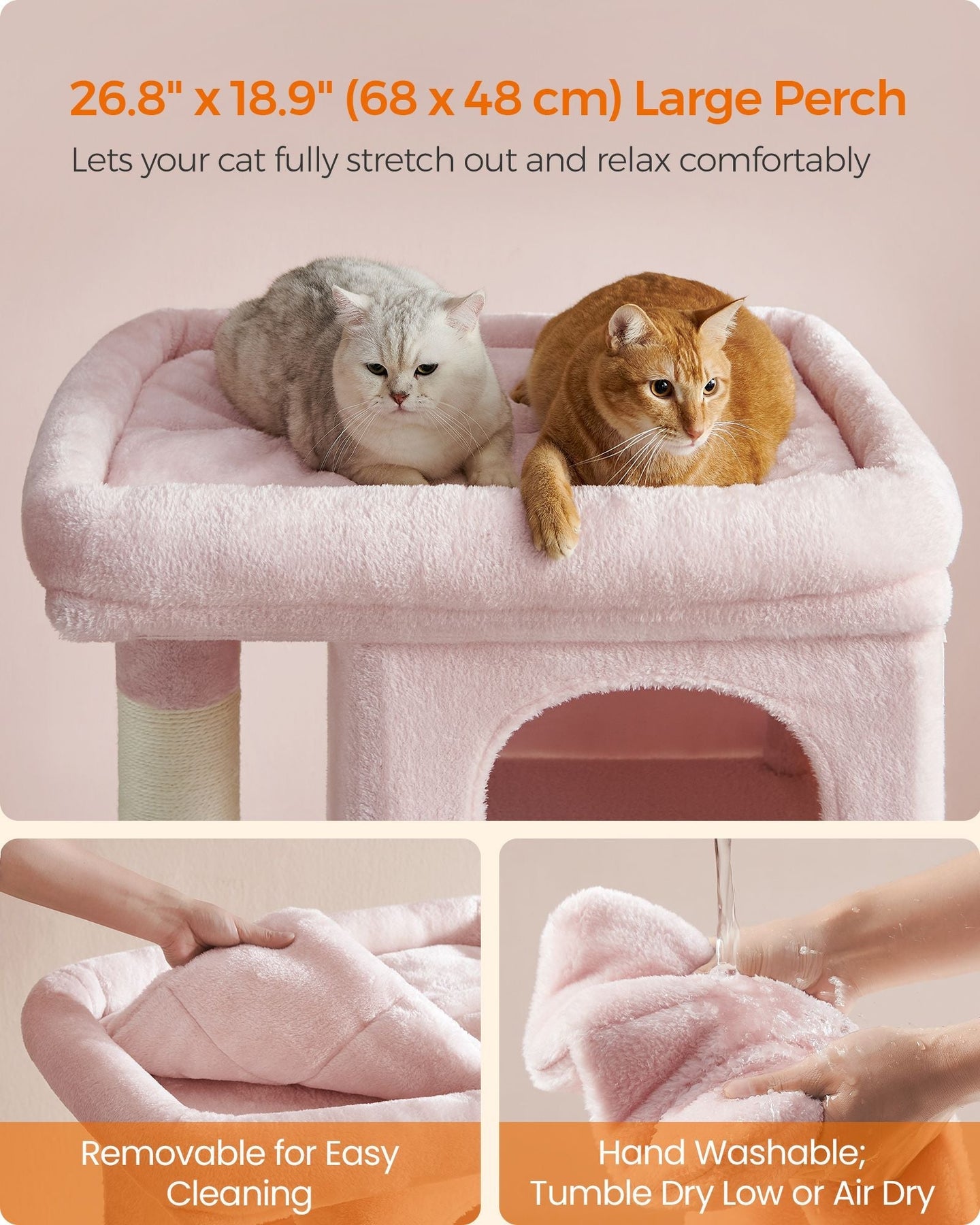 Cat Tree - Jelly Pink - Medium Density Fiberboard and Sisal