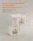 Cat Tree - Engineered Wood - Cream White - Features Cat Caves and Sisal-Covered Scratching Posts