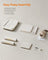 Cat Tree - Engineered Wood - Cream White - Features Cat Caves and Sisal-Covered Scratching Posts