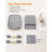Cat Tower - Wood - Light Grey - Features 2 Cat Caves and Scratching Posts