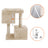 Cat Tree - Wood - Light Grey - Two Condos with Large Perch and Scratching Post