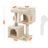 Cat Tree - Wood - Light Grey - Two Condos with Large Perch and Scratching Post