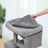 Cat Tree - Engineered Wood - Light Grey - Features Two Cat Caves and Large Perch