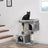 Cat Tree - Engineered Wood - Light Grey - Features Two Cat Caves and Large Perch