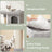 Cat Tree - Wood - Light Grey - Large Perch with Two Cat Caves and Scratching Post