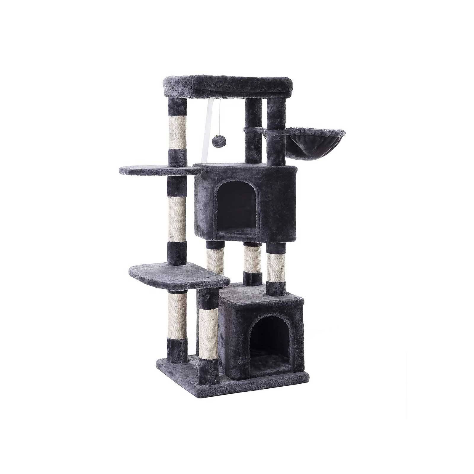 Cat Tree - Engineered Wood - Light Grey - Activity Centre with Condo