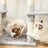 Large Cat Tower - Engineered Wood - Light Grey - Includes Scratching Post and Pompoms