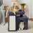 Compact Multi-Level Cat Condo - 11L - Particleboard - Ramp