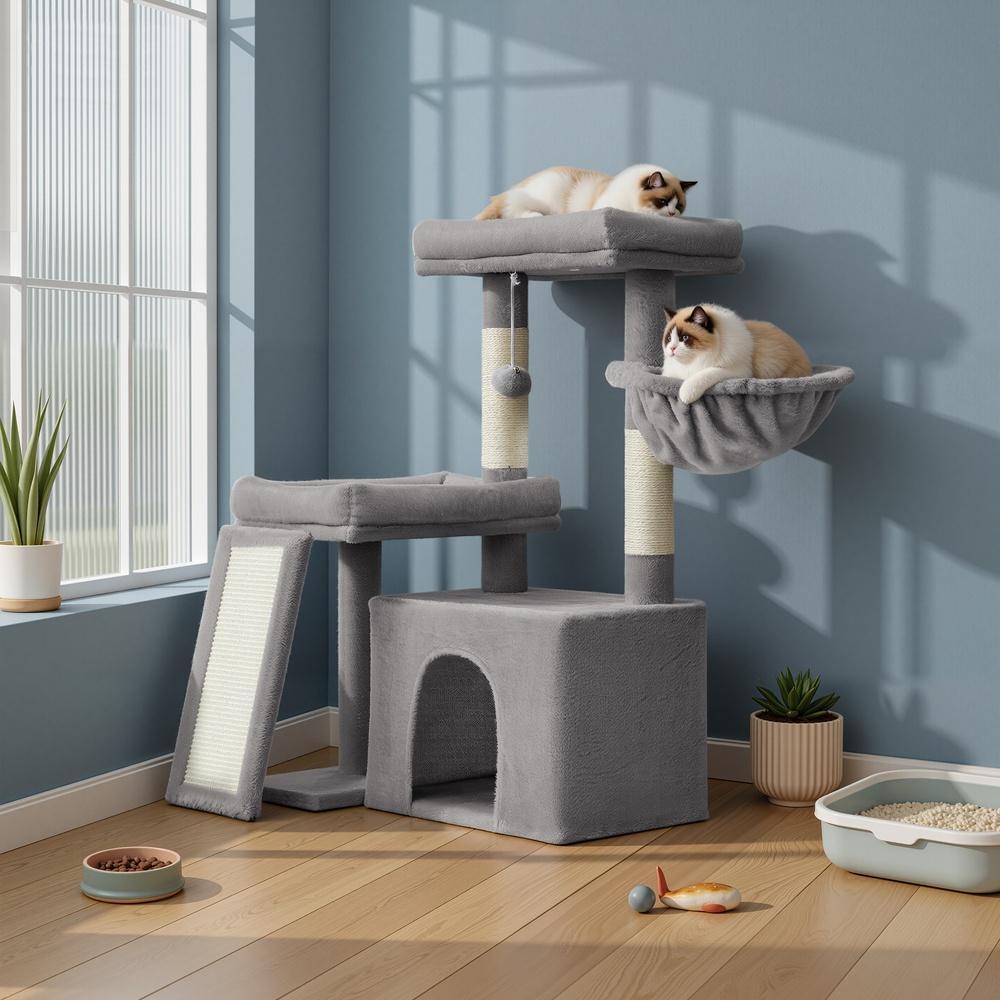 Multi-Level Cat Tree - 92.5L - Particleboard - Beds & Scratching Posts