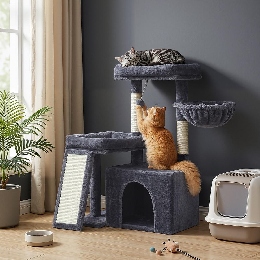 Multi-Level Cat Tree - 94L - Particleboard - Beds & Scratching Posts