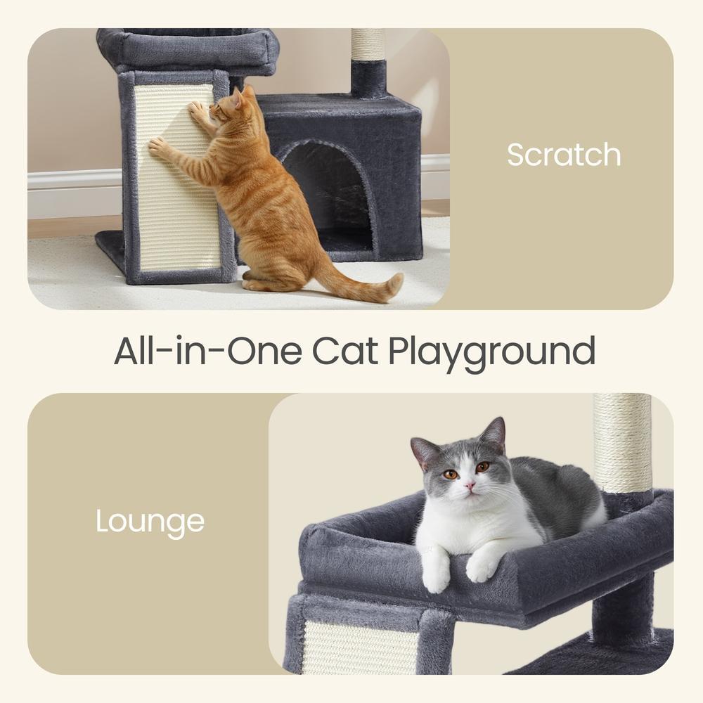 Multi-Level Cat Tree - 94L - Particleboard - Beds & Scratching Posts