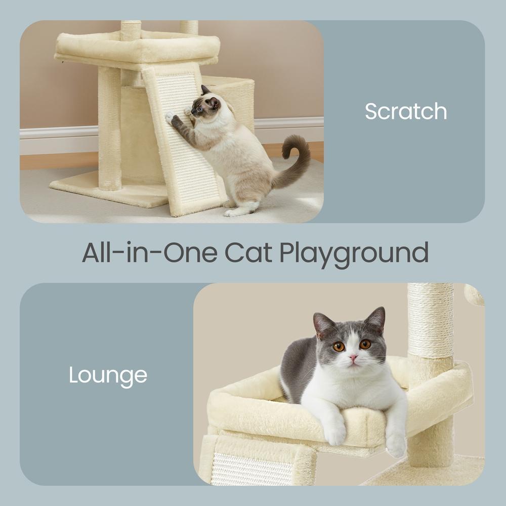 Multi-Level Cat Tree - 36.4L - Particleboard - Beds & Scratching Posts