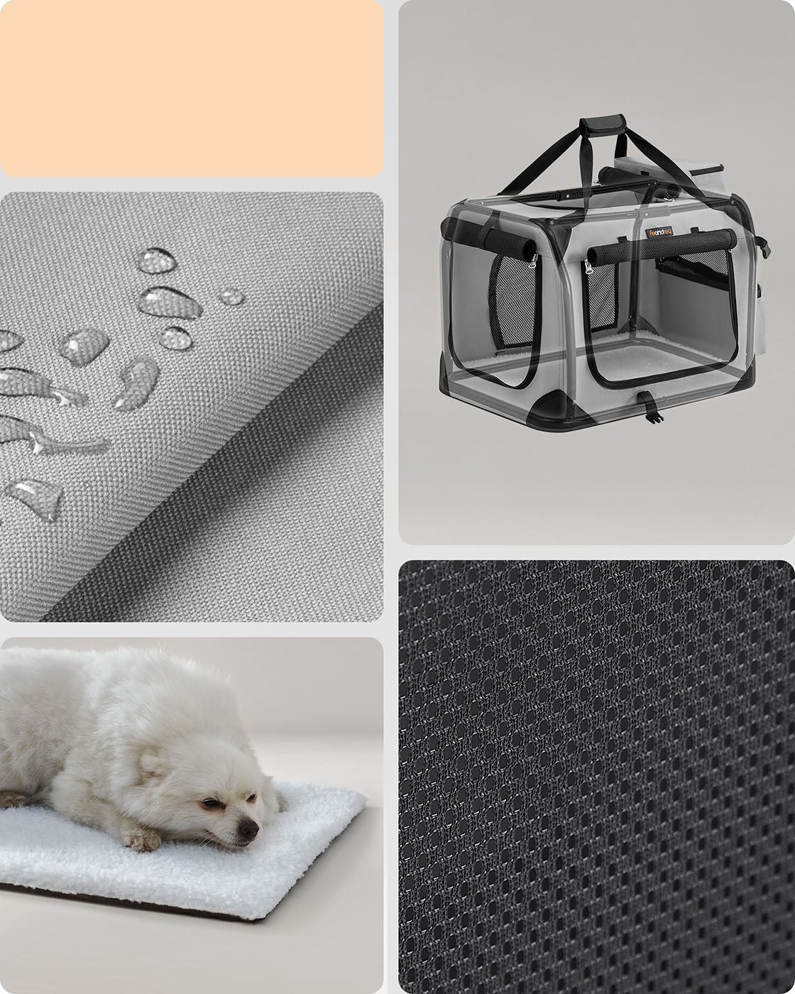 Pet Carrier - Portable - Smoke Grey - Soft Sided