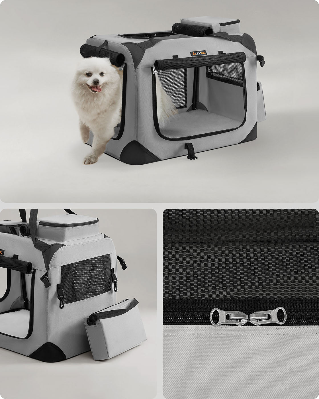 Pet Carrier - Portable - Smoke Grey - Soft Sided