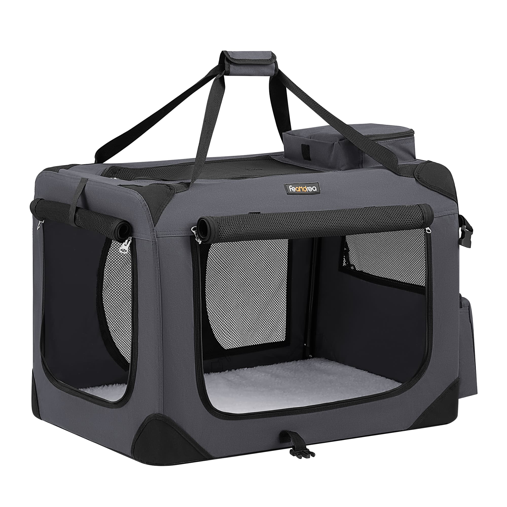 Folding Pet Carrier - Fabric - Dark Blue - Versatile Design for Travel and Safety