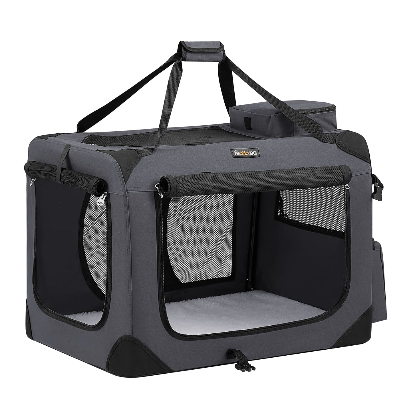 Folding Pet Carrier - Fabric - Dark Blue - Versatile Design for Travel and Safety