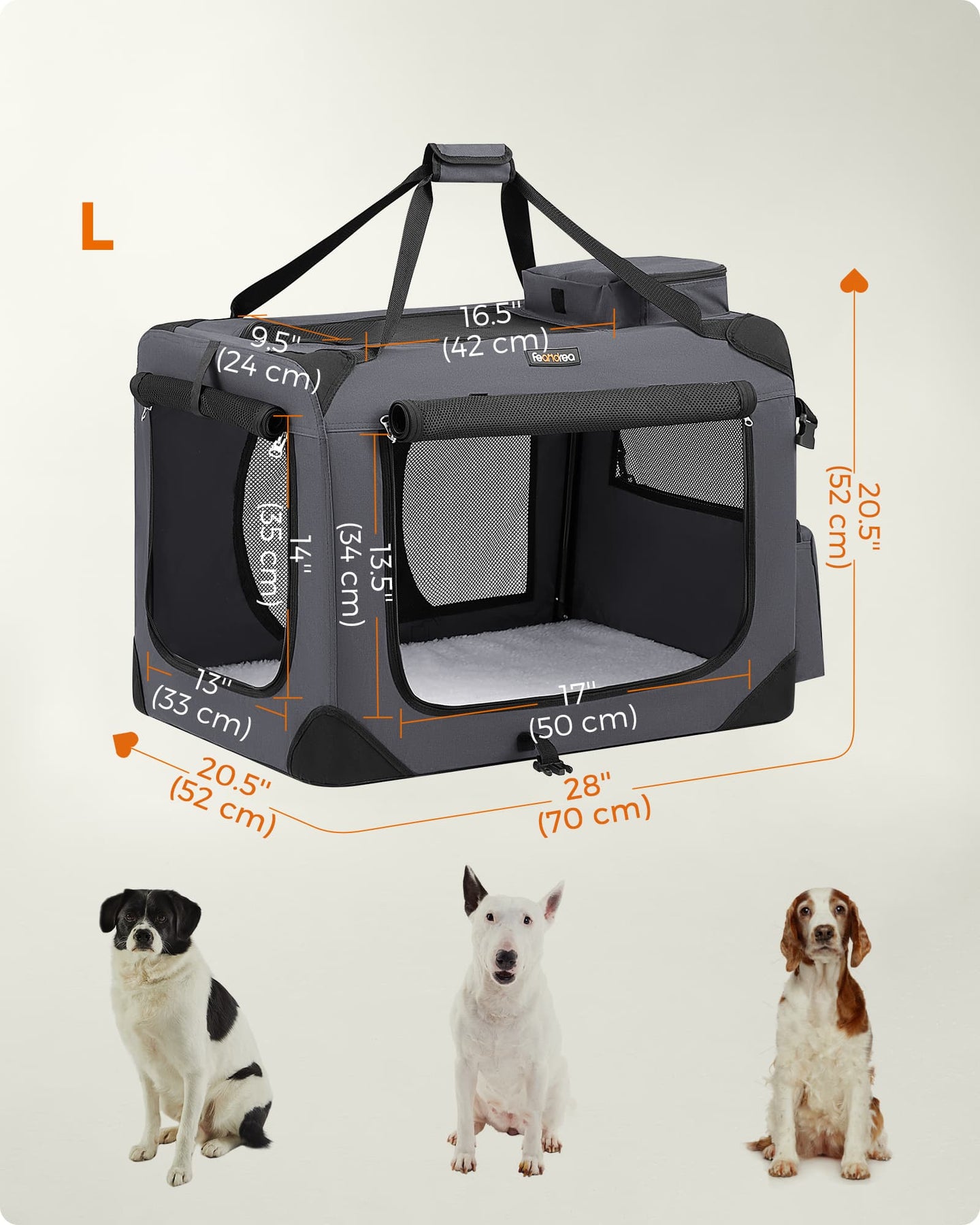 Folding Pet Carrier - Fabric - Dark Blue - Versatile Design for Travel and Safety
