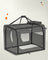 Foldable Pet Carrier - Fabric - Grey - Breathable Mesh with Storage Pockets