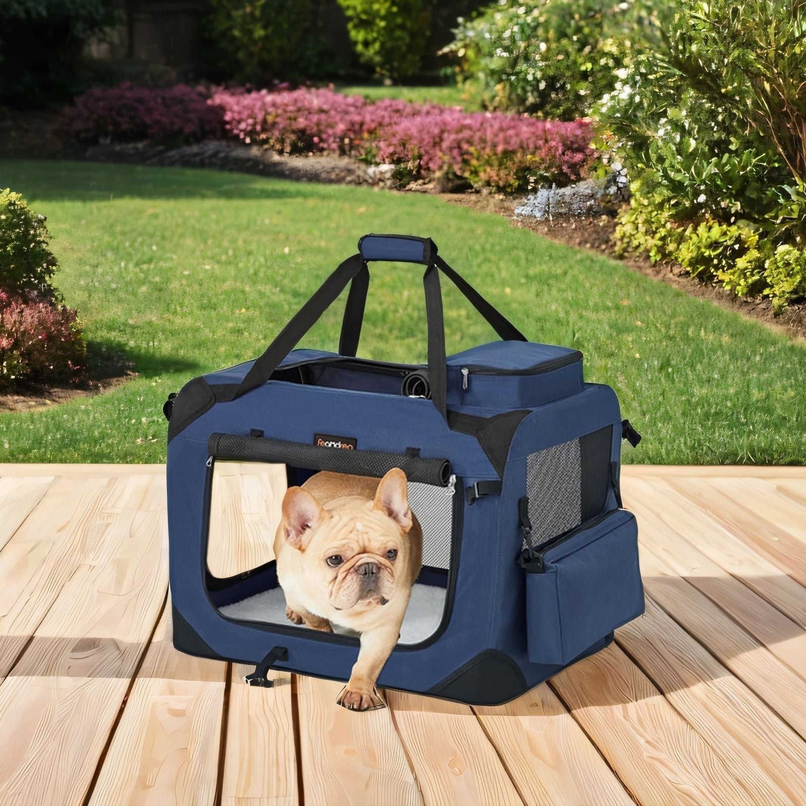 Collapsible Dog Crate - Fabric - Black - Lightweight and Portable