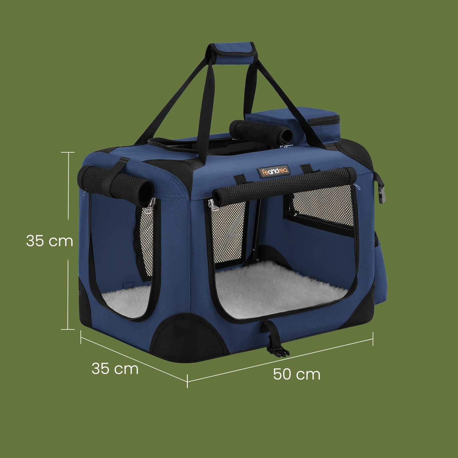 Collapsible Dog Crate - Fabric - Black - Lightweight and Portable