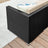Patio Furniture Set - PE Rattan - Black and Beige - Handwoven with Cushions and Glass Table