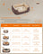 Dog Bed - Soft Fabric - Coffee Brown - Large Washable with Removable Reversible Cushion