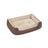 Large Dog Bed - Soft Fabric - Coffee Brown - Washable with Removable Reversible Cushion