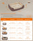 Large Dog Bed - Soft Fabric - Coffee Brown - Washable with Removable Reversible Cushion