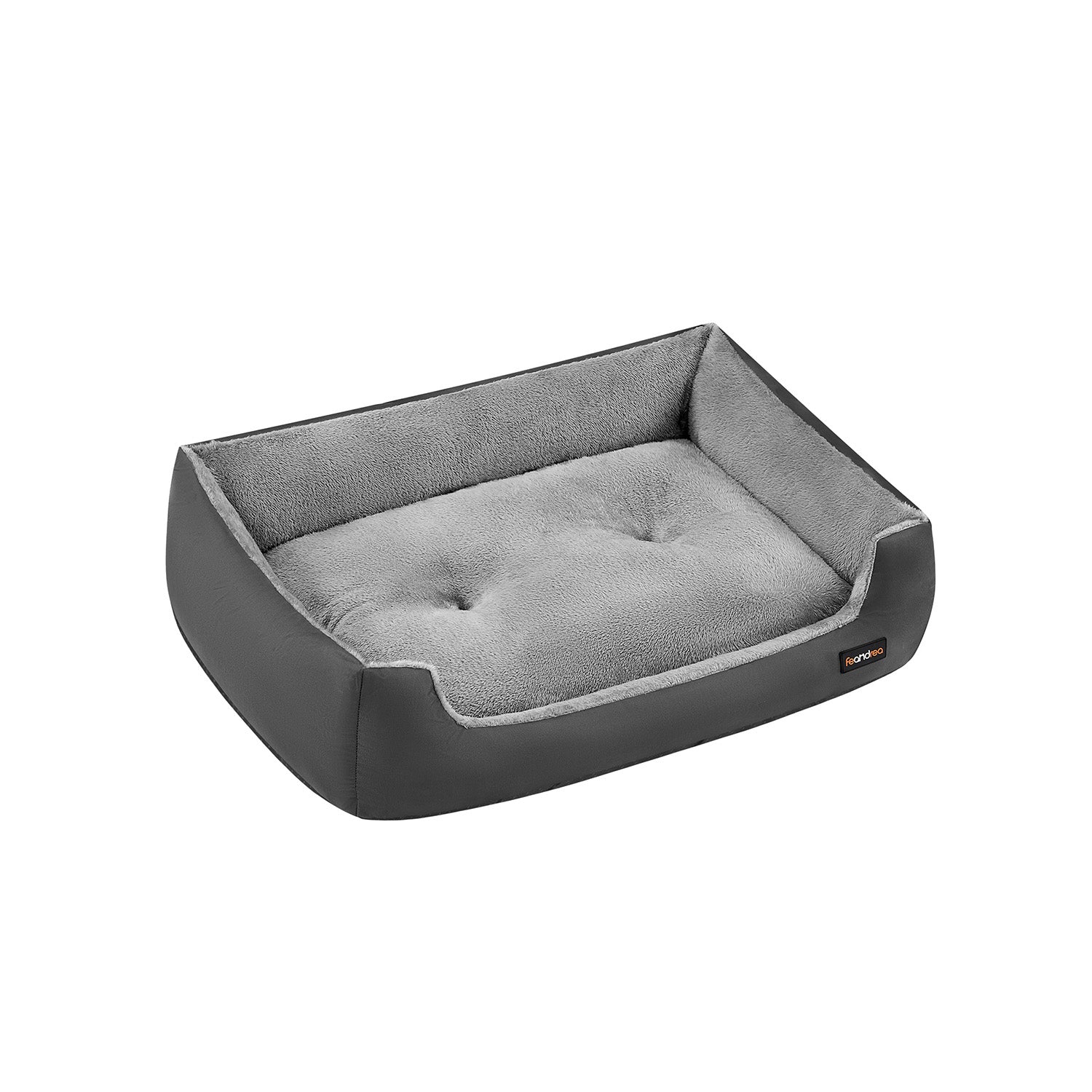 Dog Sofa Bed - Soft Fabric - Slate Grey and Dove Grey - Washable with Removable Reversible Cushion