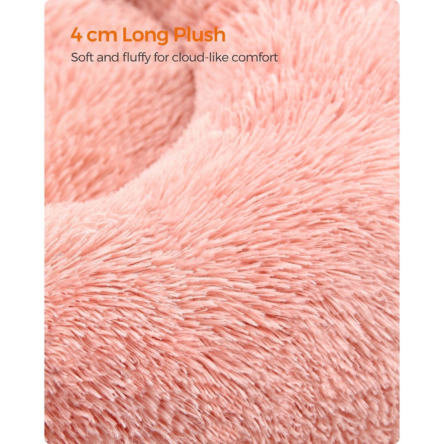Dog Bed - Soft Surface, 50 cm - Pink - Plush