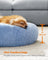 Dog Bed - 60 cm Diameter - Pale Blue - Soft Plush
