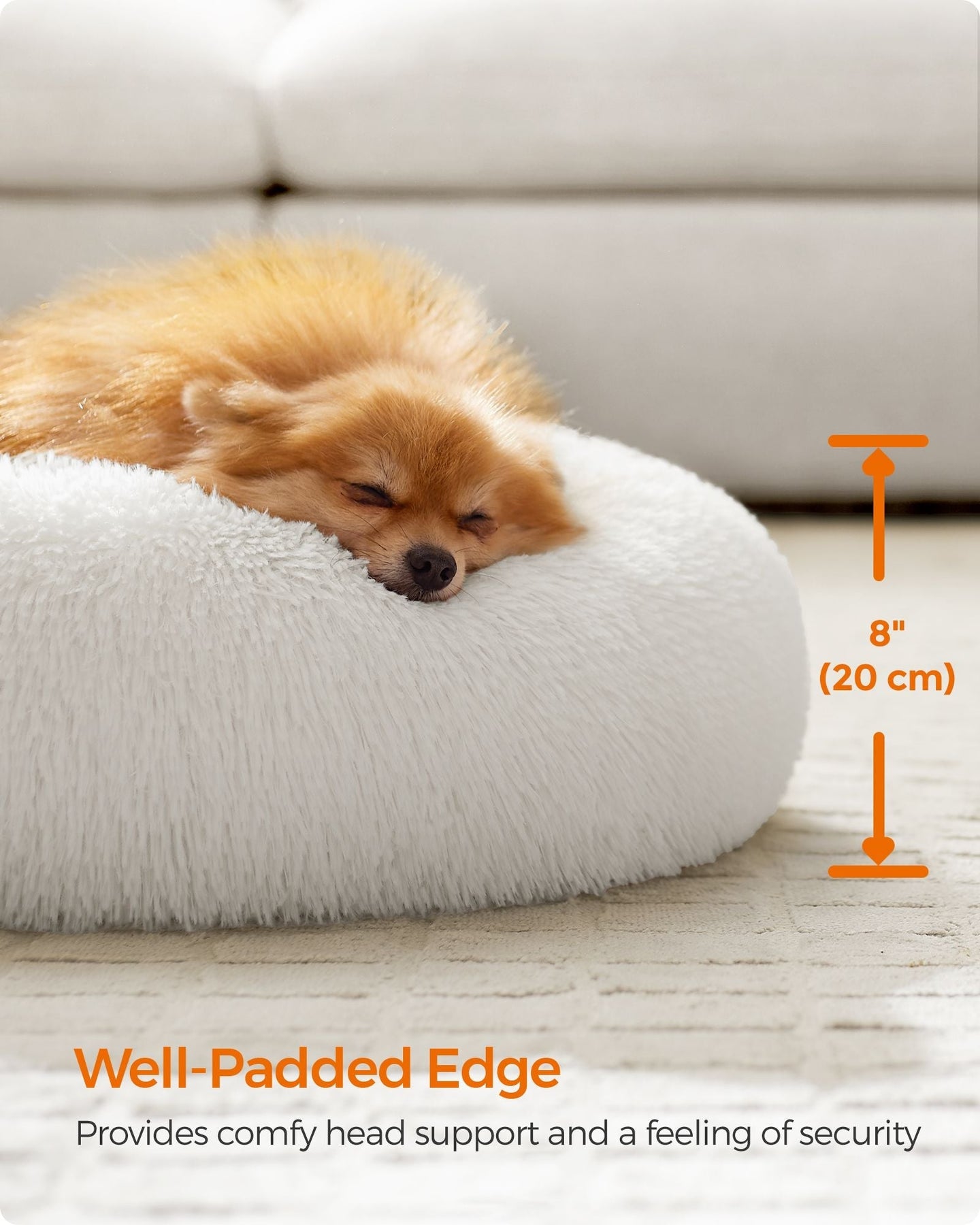 Dog Bed - Cloud White - Soft Plush