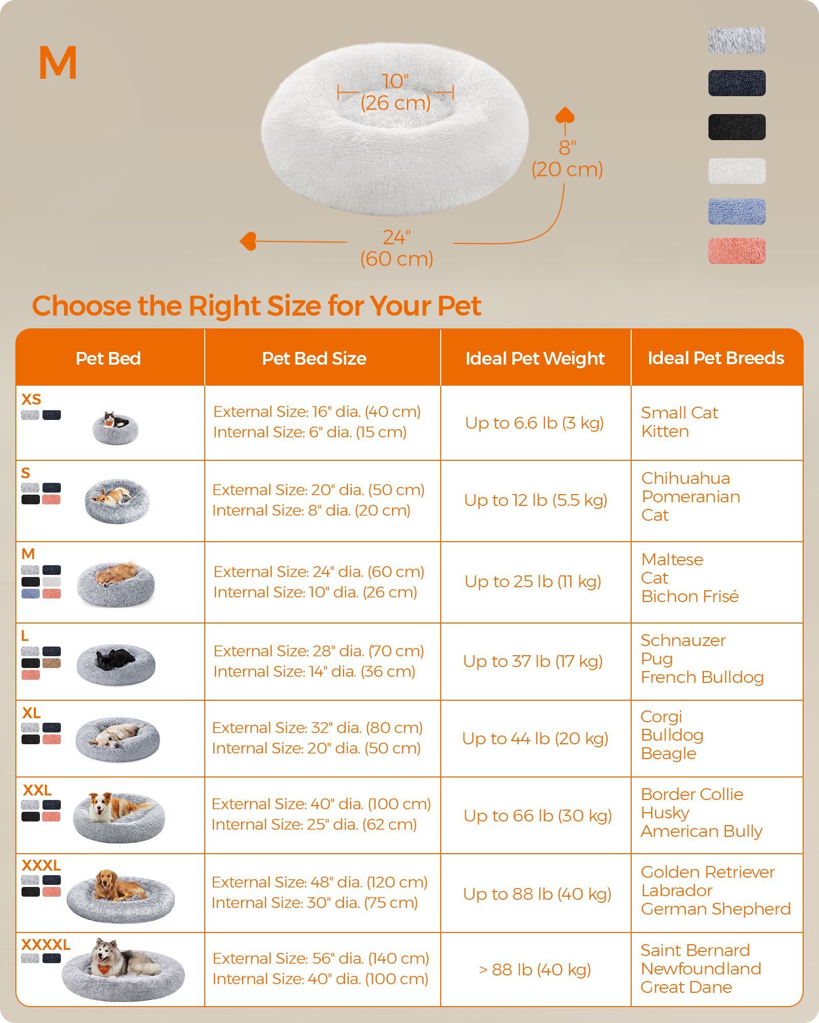 Dog Bed - Cloud White - Soft Plush