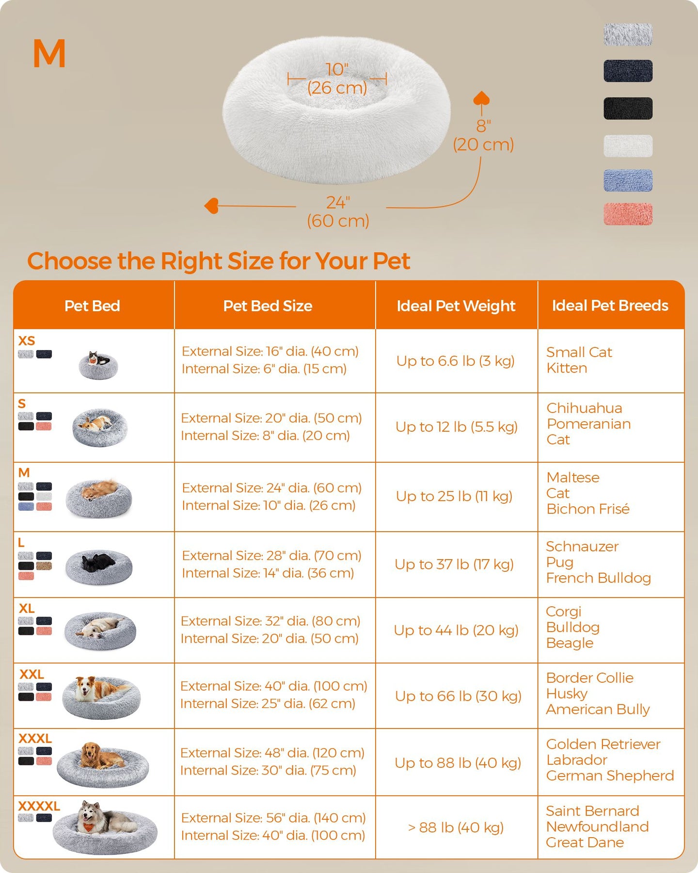 Dog Bed - Cloud White - Soft Plush
