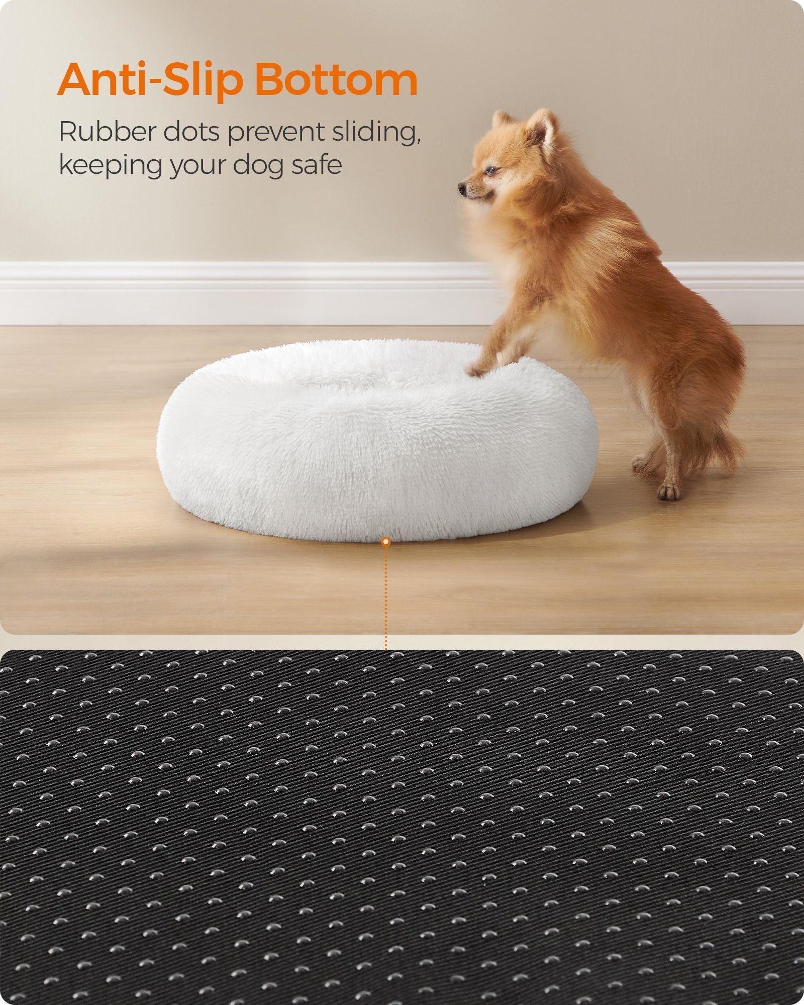 Dog Bed - Cloud White - Soft Plush