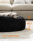 Fluffy Dog Bed - 70 cm Diameter - Ink Black - Soft Plush
