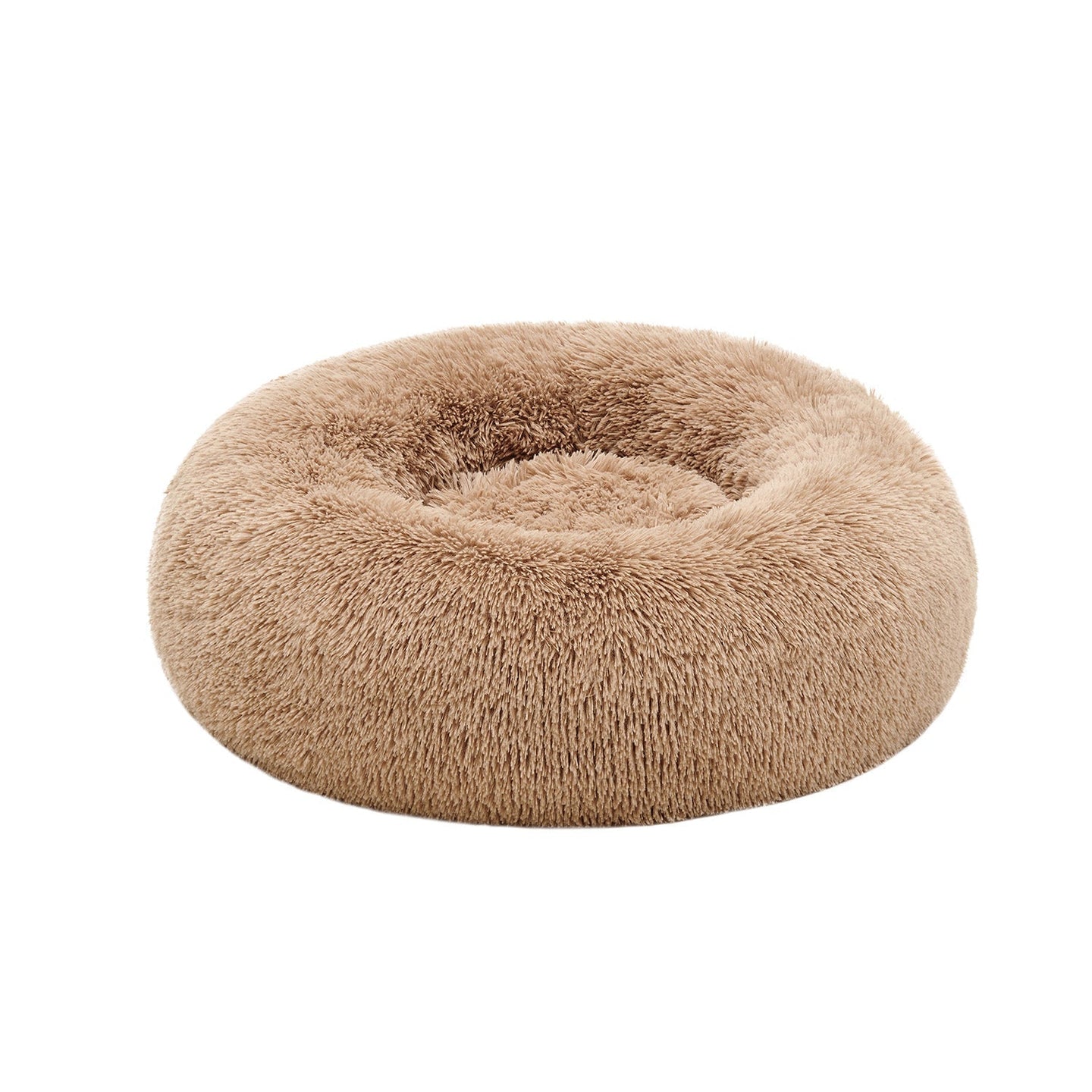 Fluffy Dog Bed - 70 cm Diameter - Ink Black - Soft Plush