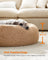 Fluffy Dog Bed - 70 cm Diameter - Camel Brown - Soft Plush