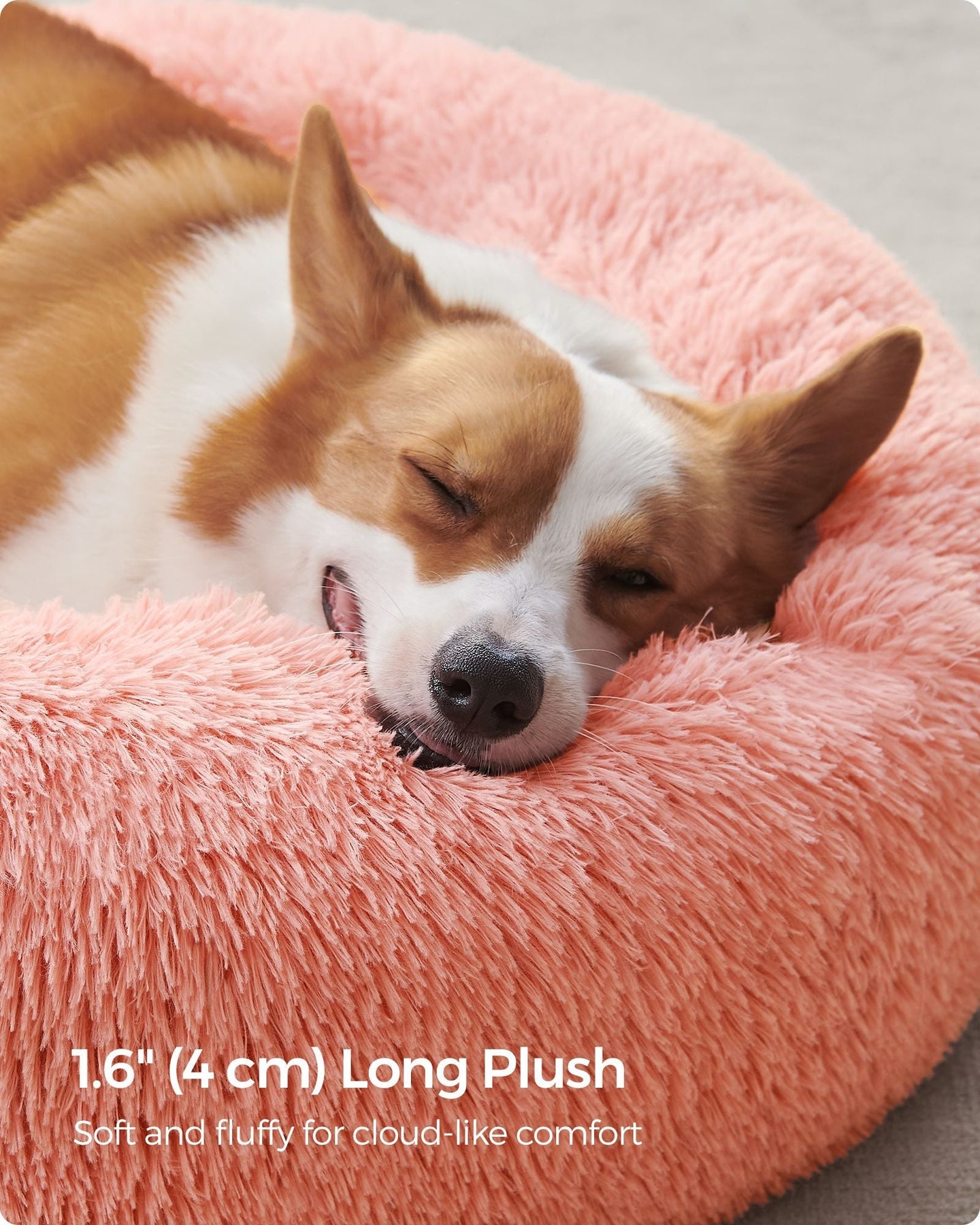 Dog Bed - Pink - Plush