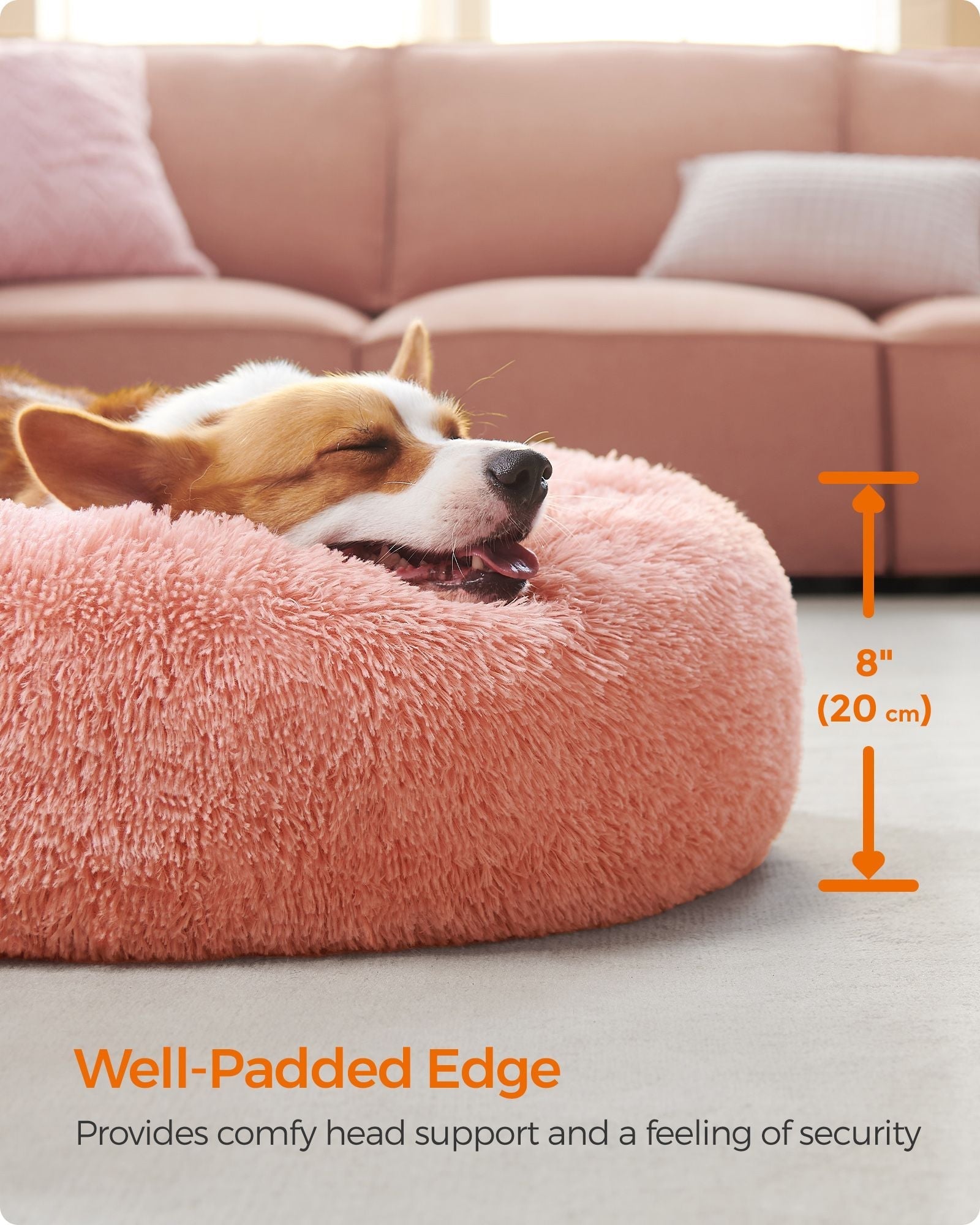 Dog Bed - Pink - Plush
