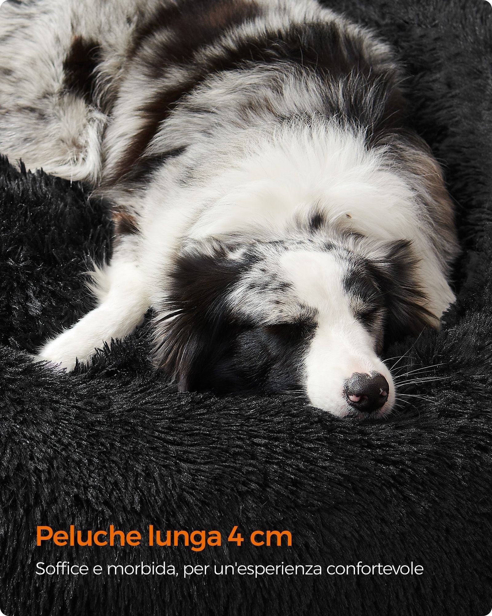 Round Dog and Cat Bed - Ink Black - Soft Plush