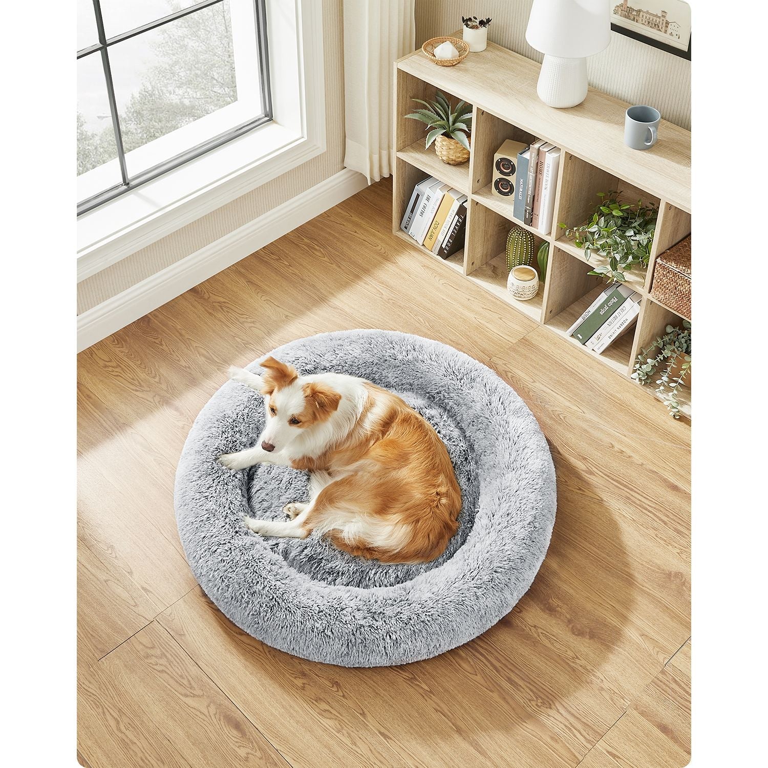 Dog Bed - 100 cm - Grey - Soft Plush