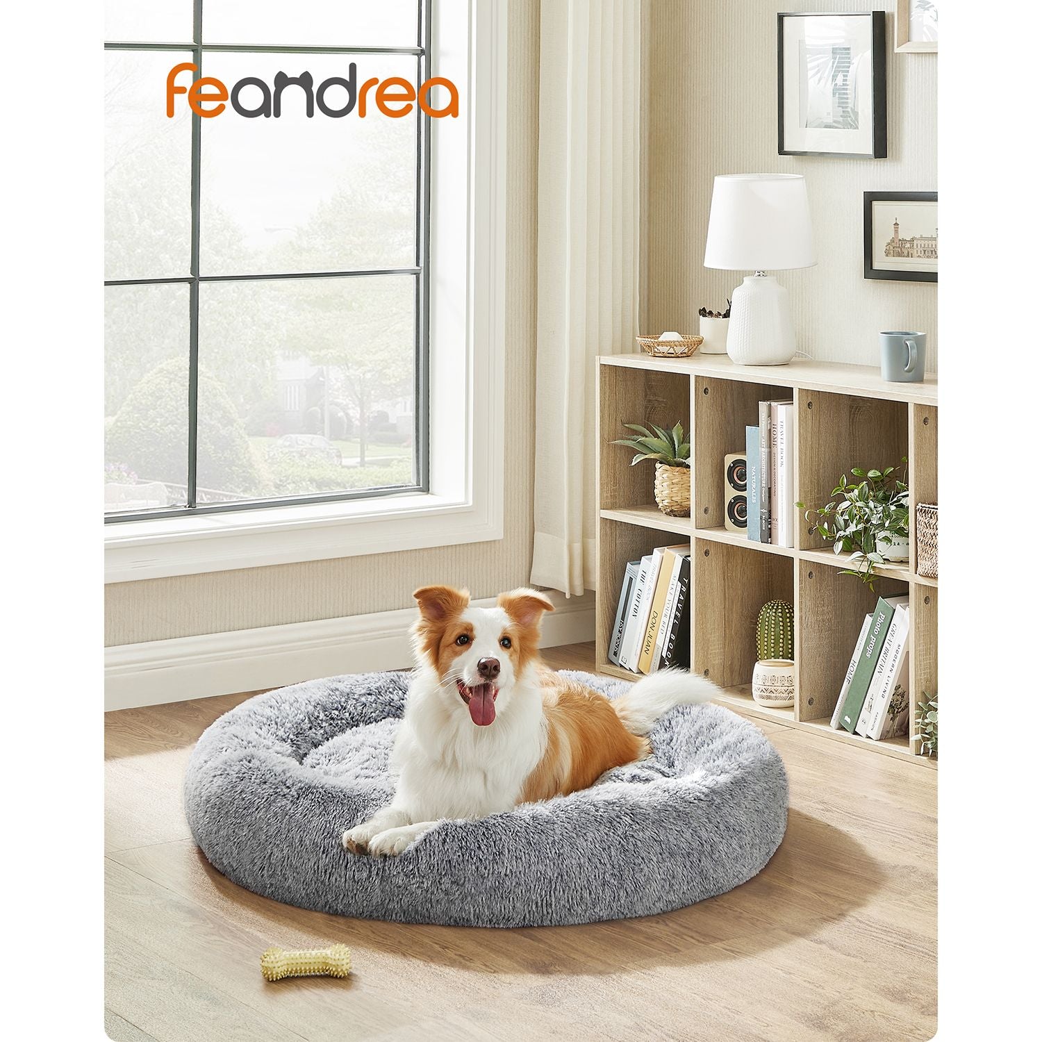 Dog Bed - 100 cm - Grey - Soft Plush