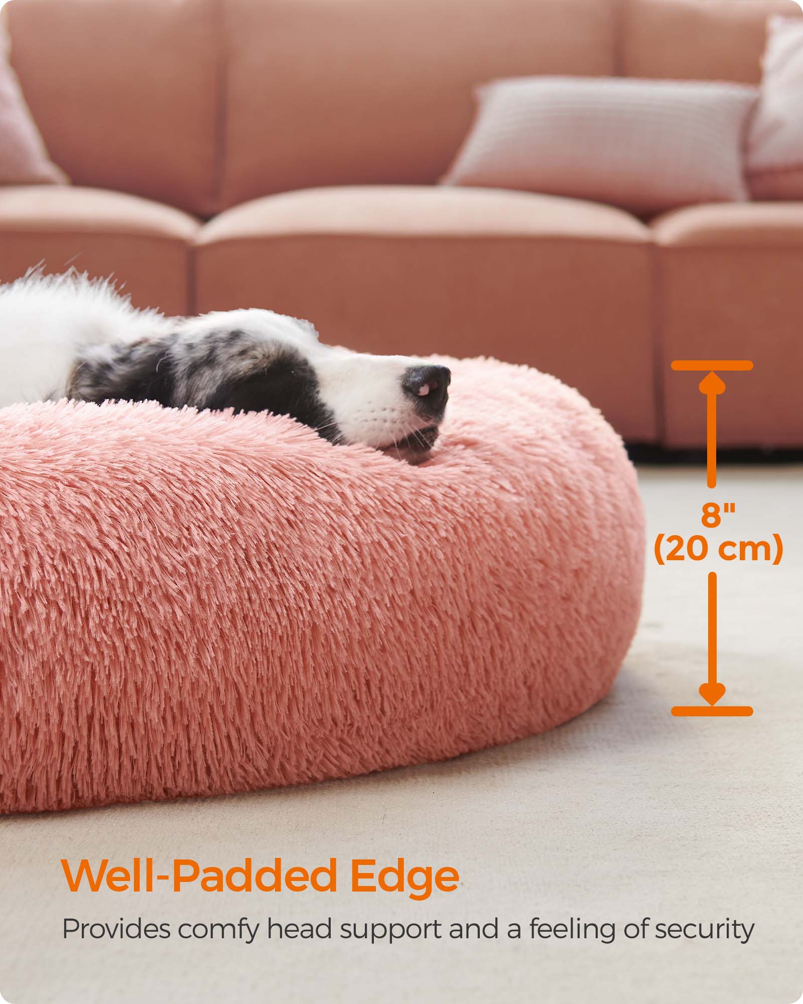 Dog Bed - Pink - Plush