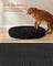 Fluffy Dog Bed - 120 cm Diameter - Ink Black - Soft Plush
